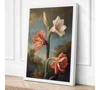 Three Tulips in Soft Light Canvas Wall Art Print 24x16 Inch (61 x 41 cm)