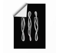 Three Twisted Strands Minimalist Unframed Wall Art Print A2 (59.4×42cm), Wall Decor for Living Room, Bedroom, Office & Home, Art Gift