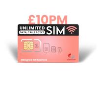 Three Unlimited Calls, Texts & Data Sim - Monthly Contract - Activate & Port your number - Access to Three & Vodafone - Effective rental of £11.67 per month for 24 months