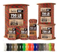 Three Vikings Paracord Rope - 750lb - 100% Nylon - Made in USA - Type IV - 11 Strand Core - Stronger Then Paracord 550 Cord - Camouflage - Huntin Season - 50 ft