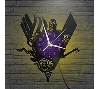 Three vikings theme Vinyl Record vintage Wall Clock for Kitchen(P,with LED)(P,with LED)