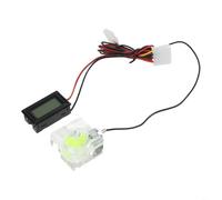 Three-Way Flow Meter, Water Cooling Flow Meter Temperature With Probe And Cable, For Water Cooling System(green pointer +stand)