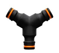 Three Way Garden Hose Connector Splits Water Supply Into Two Hoses Irrigation