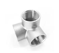 Three-Way joint1/4 3/8" 1/2" 3/4" 1" 1-1/4" 1-1/2" 2" Female 3 4 5 Ways Corner Cross Stainless Steel Pipe Fitting Connector(3 Ways,1 1l2 BSP)