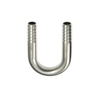 Three-Way joint6 8 10 12 13 14 15 16 20 25 32 40 50 Mm Hose Barb Elbow Corss Tee U Y Shape 2 3 4 Ways Hosetail Splitter Stainless(U Shape,15mm)