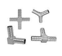 Three-Way joint6 8 10 12 13 14 15 16 20 25 32 40 50 Mm Hose Barb Elbow Corss Tee U Y Shape 2 3 4 Ways Hosetail Splitter Stainless(Y Shape,25mm)