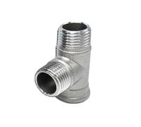 Three-Way jointStainless Steel Male to Femlae Fitting 1/4-2 Inch FFM FMF MMF MFM 3 Ways Tee Type Water Pipe Joint Connector(Mmf,2")