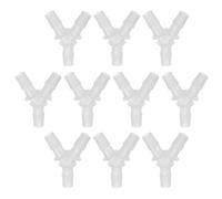 Three Way Pipe Fittings，1/2" Plastic Hose Barb Fitting, 10 Pack Y Shaped 3 Equal Barbed Joint Splicer Mender Union Coupler Adapter 2.7 Inch for Gas Liquid Air Line Tubing
