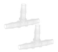 Three Way Pipe Fittings,3/16" Plastic Tee Hose Barb Fitting, 5 Pcs Equal T Shaped 3 Joint Splicer Mender Adapter Union Intersection Barbed Split for Air Water Fuel Gas Liquid, Transparent(5/16")