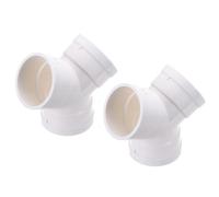 Three Way Pipe Fittings，3 Duct Splitter, 2Pcs 50x50x50mm (Socket x Socket Socket) PVC Y Shape Adapter Fitting Connector for Air Ventilation Exhaust, White(50x50x50mm)