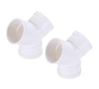 Three Way Pipe Fittings，3 Duct Splitter, 2Pcs 50x50x50mm (Socket x Socket Socket) PVC Y Shape Adapter Fitting Connector for Air Ventilation Exhaust, White(3" Socket)