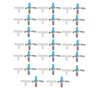 Three Way Rabbit Water Feeder, 20PCS Durable No Rust Double Spring Drinkers in White - Easy Installation, Long Lasting Material, Ideal for Rabbit Watering Needs (Double tension spring (white tee))