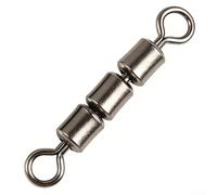 Three-Way Split Rings,Heavy Duty Stainless Steel Fishing Connectors For Secure Lure Attachment,Rust Resistant Terminal Tackle,20 Pieces(8#)