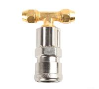 Three-Way Straight Through Pneumatic Fitting with 1/4 Inch Inlet, 6mm Tube Diameter and 0.8 MPa Working Pressure for Trucks and Traile(B)