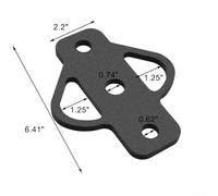 Three-Way Trailer Hitch Adapter, Heavy-Duty Steel with 3/4" Shank & 5/8" Pin, Black Coated for Lawn Mowers, Garden Tractors, ATVs