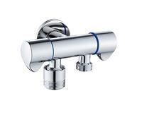 Three-Way Triangle Valve One Into Two Out Double Water Angle Washing Machine Toilet Stop Multi-Function Tap Leak-Proof Water-Saving(Chrome3)
