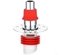 Three Way Washing Machine Drain Pipe Adapter With Magnetic Scent Proof Seal For 40mm 50mm Pipes And Floor Drains Red Abs Plastic Anti Overflow Splitter Connector Kit(B)