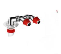 Three Way Washing Machine Drain Pipe Adapter With Magnetic Scent Proof Seal For 40mm 50mm Pipes And Floor Drains Red Abs Plastic Anti Overflow Splitter Connector Kit(F)