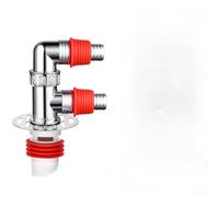 Three Way Washing Machine Drain Pipe Adapter With Magnetic Scent Proof Seal For 40mm 50mm Pipes And Floor Drains Red Abs Plastic Anti Overflow Splitter Connector Kit(E)