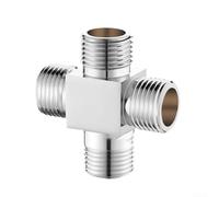 Three Way Water Diverter Fitting for Standard Pipe Installations Supporting For Four Way Connection Patterns (E-1)
