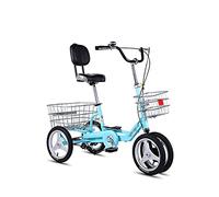Three Wheel Bike Adult Tricycle 12/14in Adult Bicycle High Carbon Steel Frame Three Wheel Cruiser Bike for Seniors Women Men Cycling Pedalling