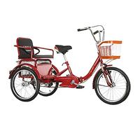 Three Wheel Bike Adult Tricycle 20inch Trike Bike Bicycle with Adjustable Backrest Seat Foldable Tricycle for Recreation Shopping Men's Women's Bike Cycling Pedalling