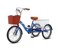 Three Wheel Bike Adult Tricycle 3 Wheel 20In Three Wheel Cruiser Bike 3 Styles Adult Bicycle Adjustable Three-Wheeled Bicycles for Seniors Women Men Cycling Pedalling