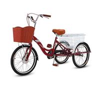 Three Wheel Bike Adult Tricycle 3 Wheel 20In Three Wheel Cruiser Bike 3 Styles Adult Bicycle Adjustable Three-Wheeled Bicycles for Seniors Women Men Cycling Pedalling