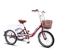 Three Wheel Bike Adult Tricycle Trikes 3 Wheel Bikes Three-Wheeled Bicycles Cruise Trike with Shopping Basket for Seniors Women Men Cycling Pedalling