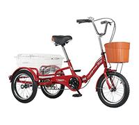 Three Wheel Bike Adult Tricycle with Shopping Basket Foldable Tricycle 16inch Trike Bike Bicycle for Shopping Picnic Outdoor Sports Men Women Cycling Pedalling