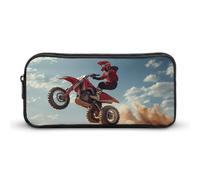 Three Wheeler Motocross Pencil Case Large Capacity Pen Pouch Bag Stationery Organizer Makeup Bag