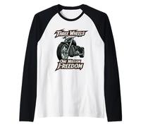 Three Wheels One Mission Freedom Trike Bike Triker Raglan Baseball Tee
