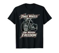 Three Wheels One Mission Freedom Trike Bike Triker T-Shirt