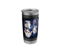 Three White Rabbit Easter Egg Moon Space Funny Stainless Steel Insulated Tumbler