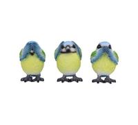 Three Wise Bluetit Bird Figurine Ornaments - Nemesis Now