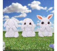 Three Wise Bunnies See No Hear No Speak No Evil Figurine New & Boxed 9cm