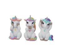 Nemesis Now Three Wise Cutiecorns Figurine Set,White,9.5cm