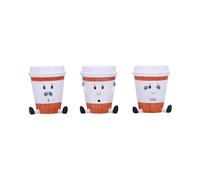 Three Wise Figurine Statue for Home Decor Accents, See No Evil, Coffee Cups