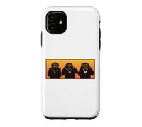 Three Wise Hipster Monkeys Hear Speak and See No Evil Case for iPhone 11