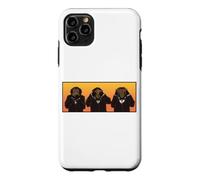 Three Wise Hipster Monkeys Hear Speak and See No Evil Case for iPhone 11 Pro Max