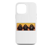 Three Wise Hipster Monkeys Hear Speak and See No Evil Case for iPhone 13 Pro Max
