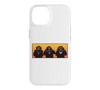 Three Wise Hipster Monkeys Hear Speak and See No Evil Case for iPhone 14
