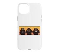 Three Wise Hipster Monkeys Hear Speak and See No Evil Case for iPhone 15 Plus