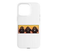 Three Wise Hipster Monkeys Hear Speak and See No Evil Case for iPhone 15 Pro Max