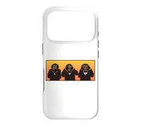 Three Wise Hipster Monkeys Hear Speak and See No Evil Case for iPhone 17 Pro