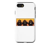 Three Wise Hipster Monkeys Hear Speak and See No Evil Case for iPhone SE (2020) / 7/8
