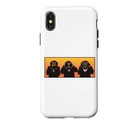 Three Wise Hipster Monkeys Hear Speak and See No Evil Case for iPhone X/XS