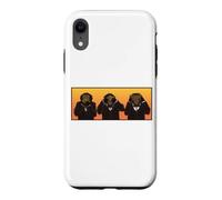 Three Wise Hipster Monkeys Hear Speak and See No Evil Case for iPhone XR
