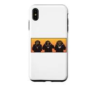 Three Wise Hipster Monkeys Hear Speak and See No Evil Case for iPhone XS Max