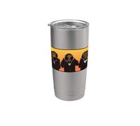 Three Wise Hipster Monkeys Hear Speak and See No Evil Stainless Steel Insulated Tumbler